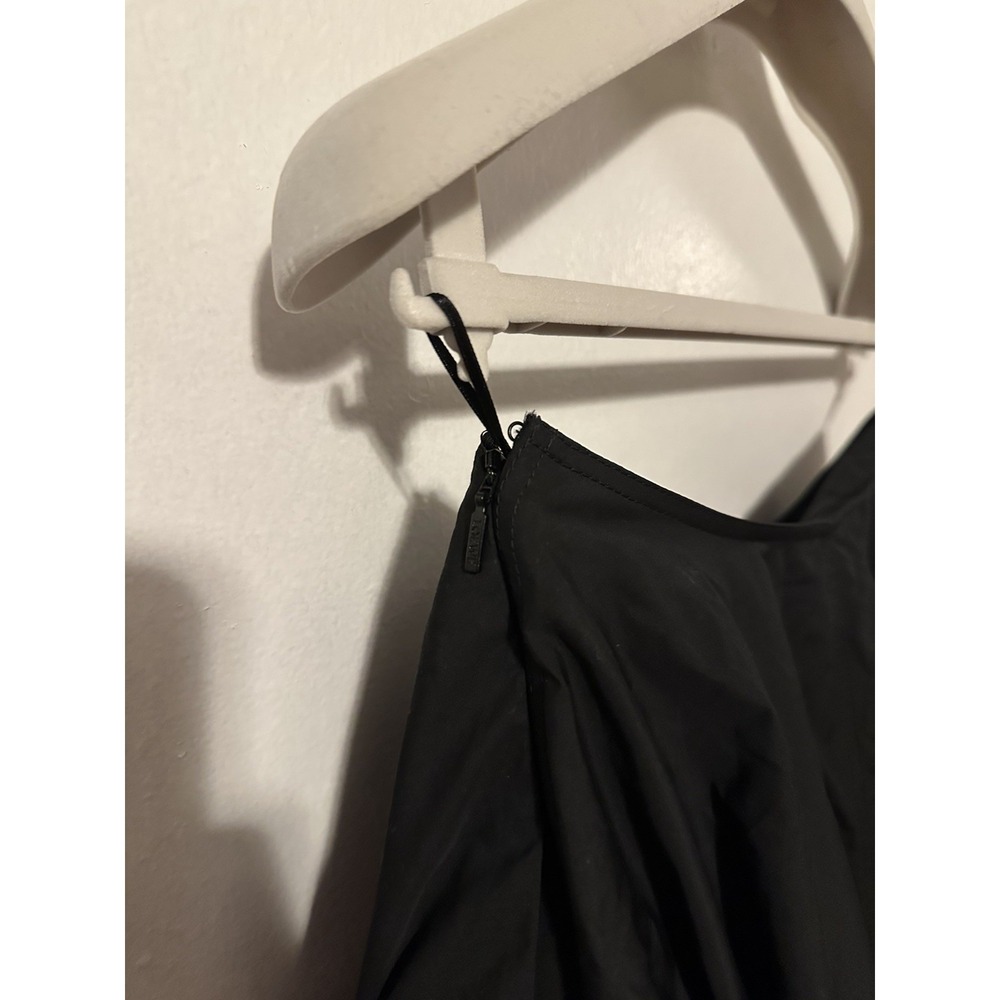 Loewe Black Cotton Taffeta A-Line Midi Skirt Size 4 Zip Closure - Picture 5 of 7